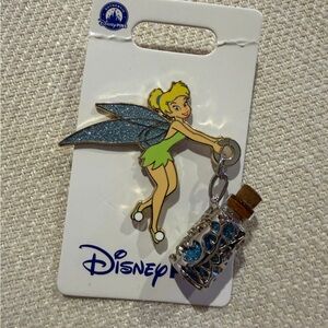 Disney Tinker Bell Glittering pixie dust pin with Blue and Green Accents
